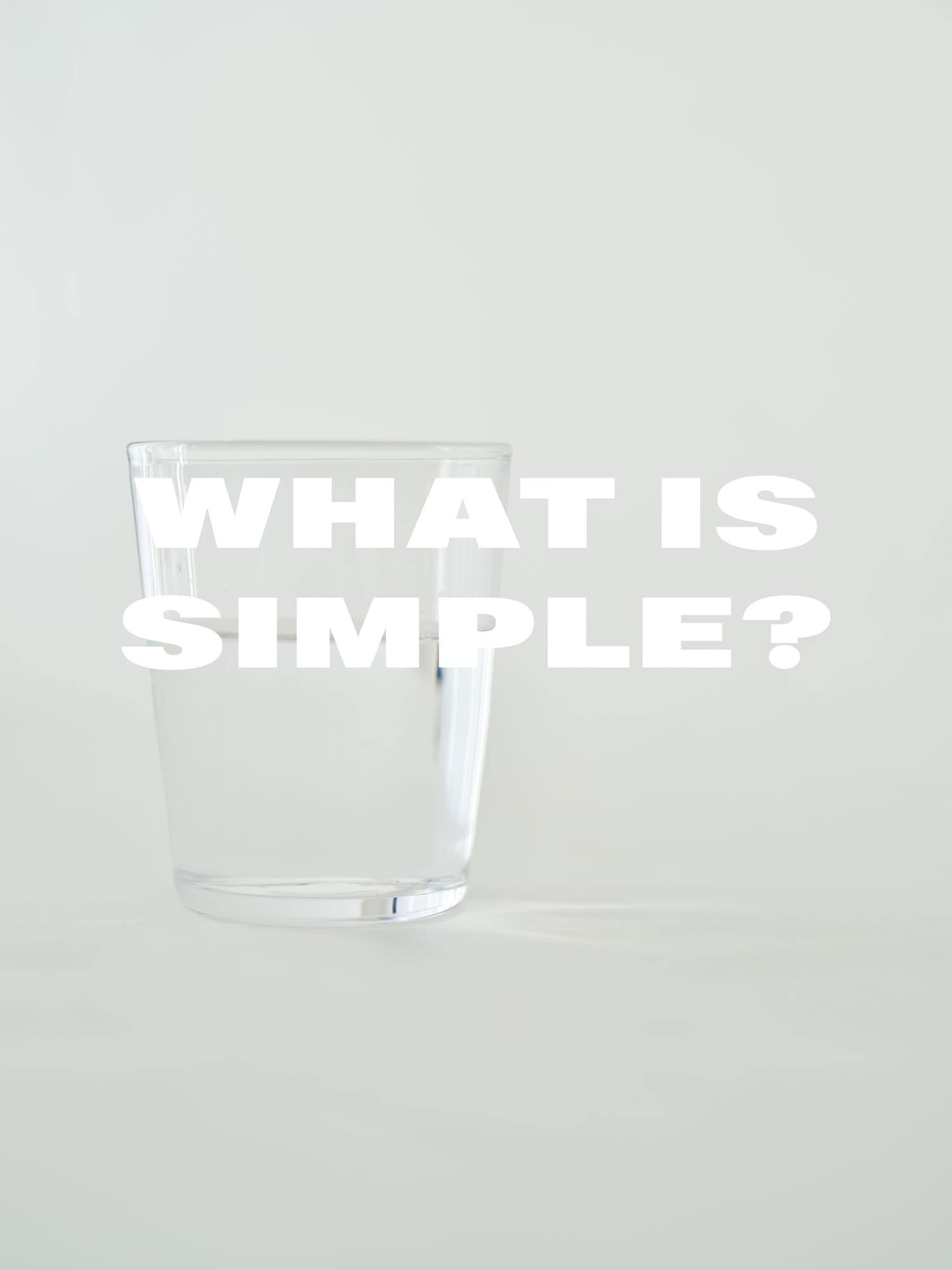 vannglass med logo What is simple?