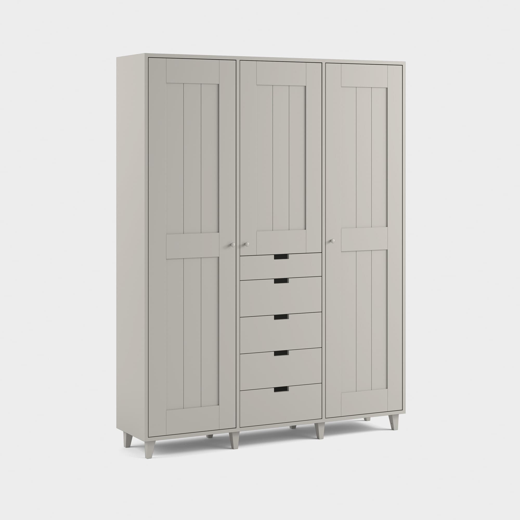 Massiv klesskap med skuffer H10/M111, 38 cm